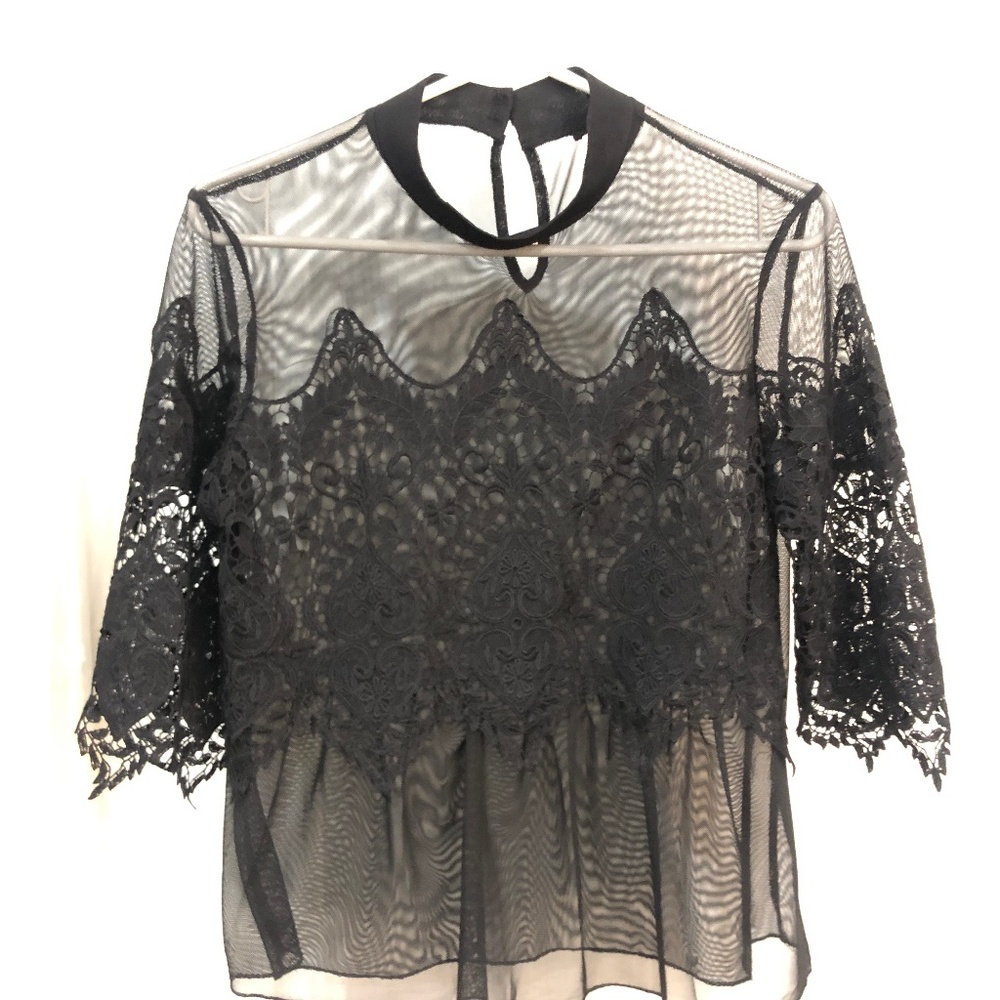 Sheer crochet top